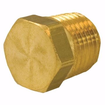 Picture of 3/8" Yellow Brass Plug with Hex Head