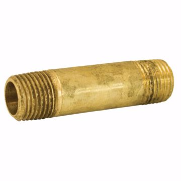 Picture of 3/8" x 1-1/2" Yellow Brass Long Nipple