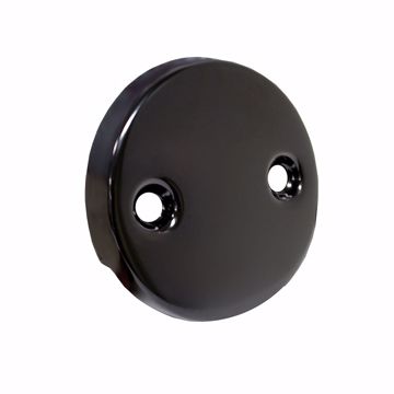 Picture of Black Two-Hole Overflow Plate