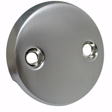Picture of Brushed Stainless Two-Hole Overflow Plate