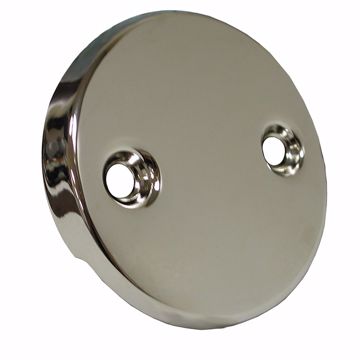 Picture of Polished Nickel Two-Hole Overflow Plate