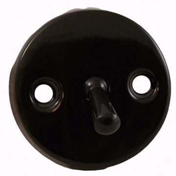 Picture of Black Two-Hole Trip Lever Overflow Plate