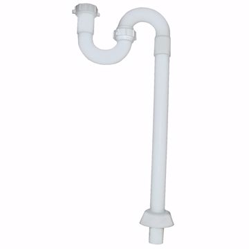 Picture of 1-1/4" White Plastic Slip Joint S-Trap