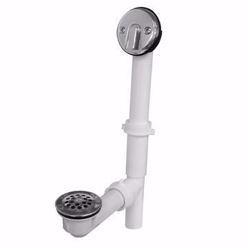 Picture of Chrome Plated Two-Hole Trip Lever Bath Waste Kit, Tubular Full Kit, Plastic