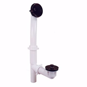 Picture of Old World Bronze Two-Hole Lift and Turn Bath Waste Kit, Tubular Full Kit, PVC