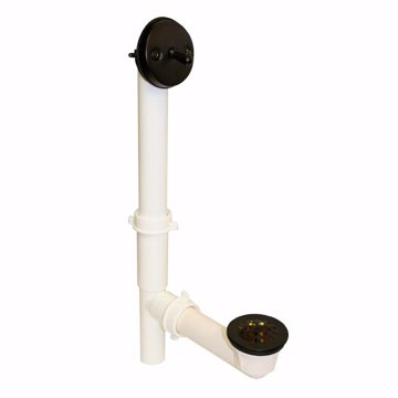Picture of Oil Rubbed Bronze Two-Hole Trip Lever Bath Waste Kit, Tubular Full Kit, PVC