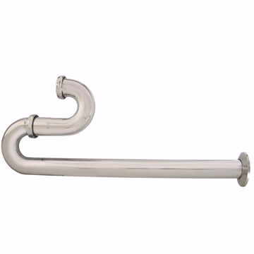 Picture of 1-1/2" Chrome Plated Brass S-Trap with Shallow Escutcheon Less Cleanout 22 Gauge