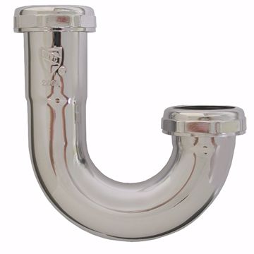 Picture of 1-1/4" Chrome Plated Brass J-Bend 20 Gauge