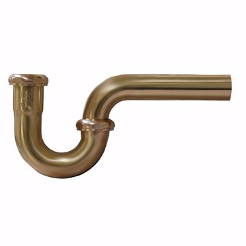 Picture of Polished Brass PVD 1-1/4" Brass Tubular P-Trap