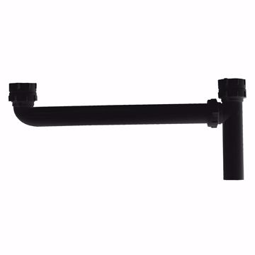 Picture of 1-1/2" Black Plastic Slip-Joint End Outlet Waste
