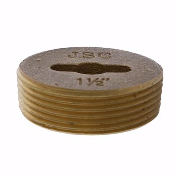 Picture of 1-1/2” Slotted Brass Cleanout Plug with 5/16” Tapped Hole