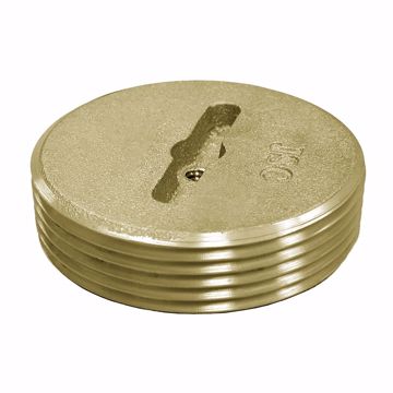 Picture of 2-1/2" Slotted Brass Plug with 1/4" Tap