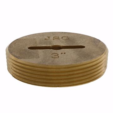 Picture of 3” Brass Slotted Plug with 5/16” Tapped Hole