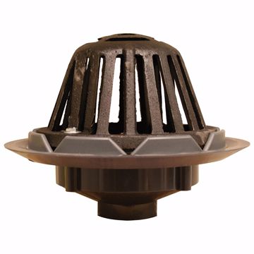 Picture of 3" PVC Roof Drain with Cast Iron Dome