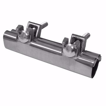 Picture of 6" Stainless Steel Repair Clamp, Two Bolt, 1/2" IPS / 3/4" CTS