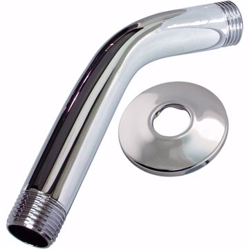 Picture of 6" Chrome Plated Shower Arm with Flange