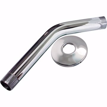 Picture of 8" Chrome Plated Shower Arm with Flange