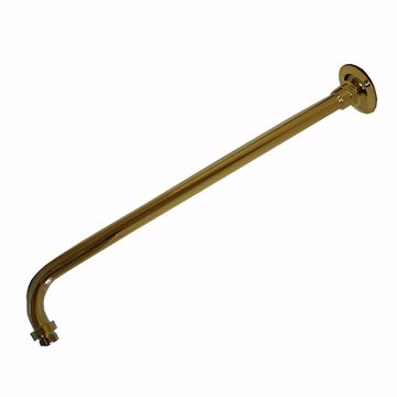 Picture of Polished Brass 18" 90 Degree Shower Arm with Flange