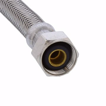Picture of 1/2" Compression x 1/2" FIP x 20” Braided Stainless Steel Faucet Connector