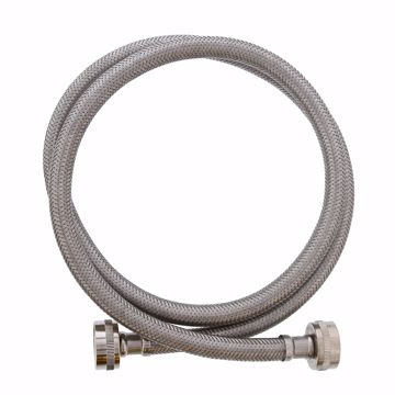 Picture of 3/4" FEM Hose x 3/4" FEM Hose x 48” Braided Stainless Steel Washing Machine Connector