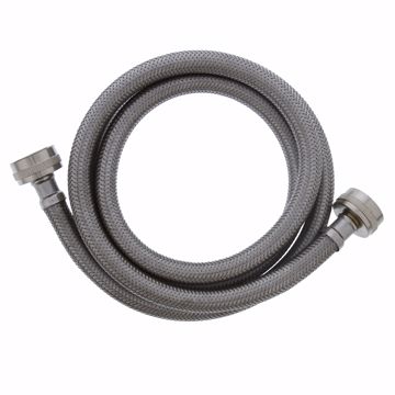 Picture of 3/4" FEM Hose x 3/4" FEM Hose x 60” Braided Stainless Steel Washing Machine Connector