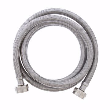 Picture of 3/4" FEM Hose x 3/4" FEM Hose x 72” Braided Stainless Steel Washing Machine Connector