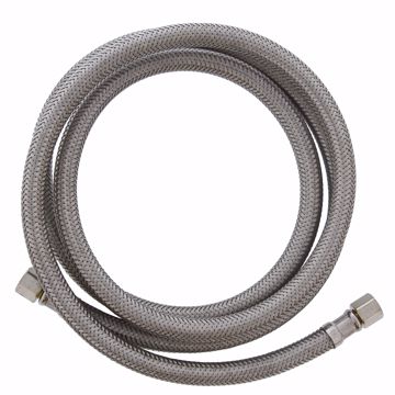 Picture of 1/4" Compression x 1/4" Compression x 60” Braided Stainless Steel Ice Maker Connector