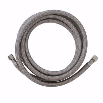 Picture of 1/4" Compression x 1/4" Compression x 84” Braided Stainless Steel Ice Maker Connector