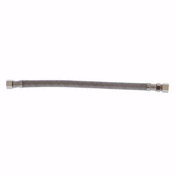 Picture of 3/8" OD x 3/8" Compression x 12” Braided Stainless Steel Delta® Style Faucet Connector