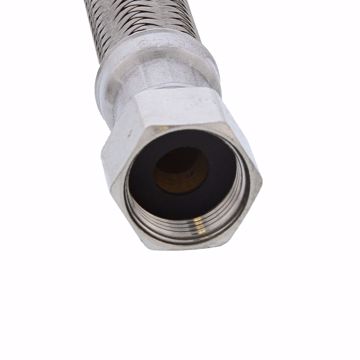 Picture of 3/8" Flare x 3/8" Compression x 12” Braided Stainless Steel Texas Style Faucet Connector
