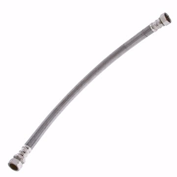 Picture of 3/4" FIP x 3/4" COMP x 24" Braided Stainless Steel Water Heater Connector