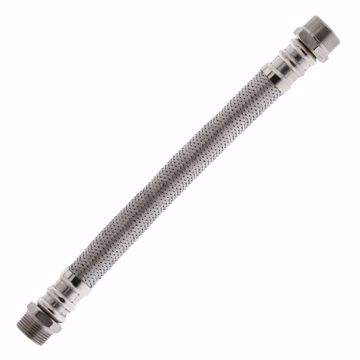 Picture of 3/4" MIP x 3/4" COMP x 12" Braided Stainless Steel Water Heater Connector