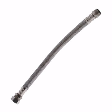 Picture of 3/4" MIP x 3/4" COMP x 18" Braided Stainless Steel Water Heater Connector