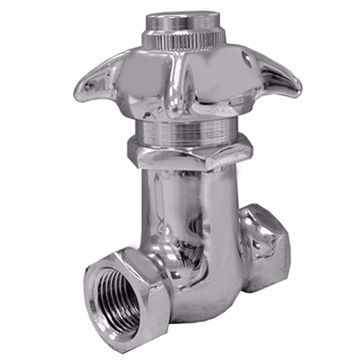 Picture of 1/2" FIP Chrome Plated Cross Handle Self Closing Valve