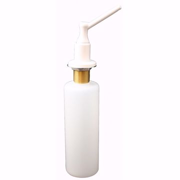 Picture of Polar White Lotion and Soap Dispenser with Brass Pump