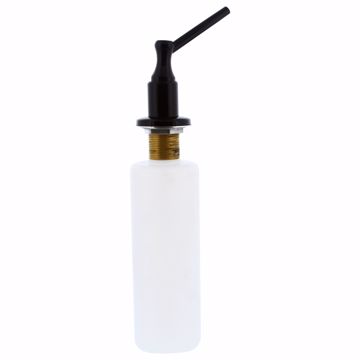 Picture of Black Lotion and Soap Dispenser with Brass Pump