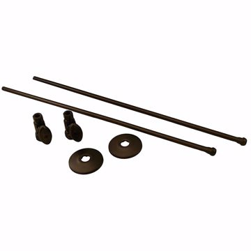 Picture of Oil Rubbed Bronze 3/8" x 20" Lavatory Supply and 3/8" x 5/8" Straight Stop Kit