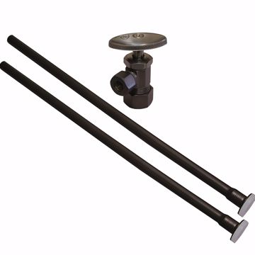 Picture of Oil Rubbed Bronze 3/8" x 20" Lavatory Supply and 3/8" x 5/8" Angle Stop Kit