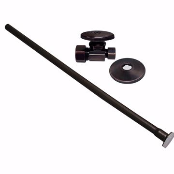 Picture of Oil Rubbed Bronze 3/8" x 20" Closet Supply and 3/8" x 5/8" Angle Stop Kit