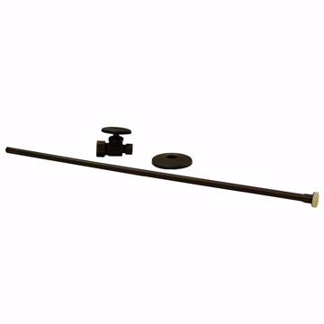 Picture of Oil Rubbed Bronze 3/8" x 20" Closet Supply and 3/8" x 5/8" Straight Stop Kit