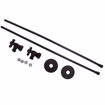 Picture of 3/8” x 20” Lavatory Supply and 3/8” x 5/8” Angle Stop Kit, Oil Rubbed Bronze