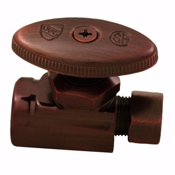 Picture of 1/2" FIP x 3/8" Comp Multi-Turn Straight Supply Stop Valve, Old World Bronze