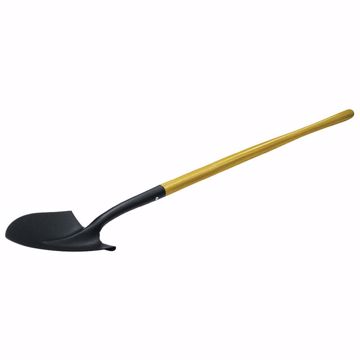 Picture of Economy Wood Handle Shovel, Long Handle, Round Point