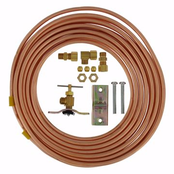 Picture of 1/4" x 25' Ice Maker Installation Kit with Copper Tubing