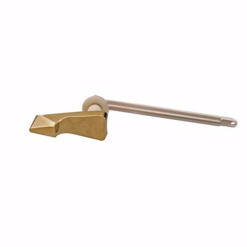 Picture of Polished Brass Decorative Tank Trip Lever for American Standard® ABS Plastic Arm, Spud and Nut for Plebe™ and Cadet®