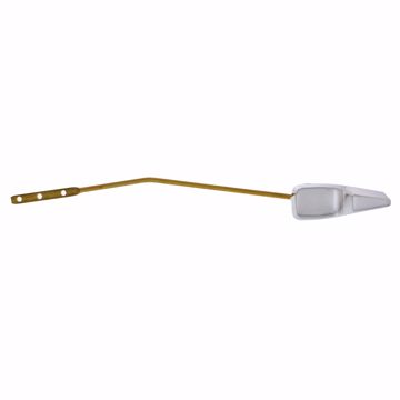 Picture of Chrome Plated Tank Trip Lever fits Mansfield® with 10" Bent Brass Arm and Plastic Spud and Nut