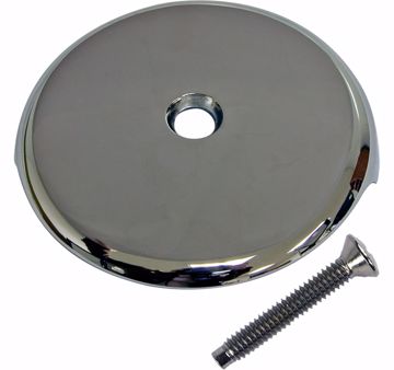 Picture of Chrome Plated One-Hole Overflow Plate with Screw