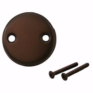 Picture of Oil Rubbed Bronze Two-Hole Overflow Faceplate with Screws