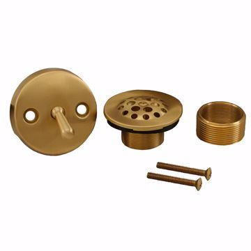 Picture of Brushed Bronze Two-Hole Trip Lever Tub Drain Trim Kit