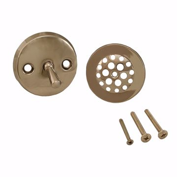 Picture of Polished Nickel Two-Hole Trip Lever Tub Drain Trim